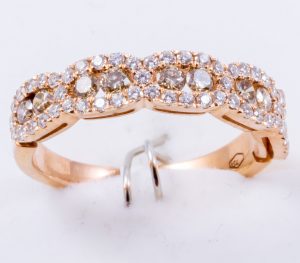 Bague Rizit sertie de diamants cognacs et blancs (4470CD)