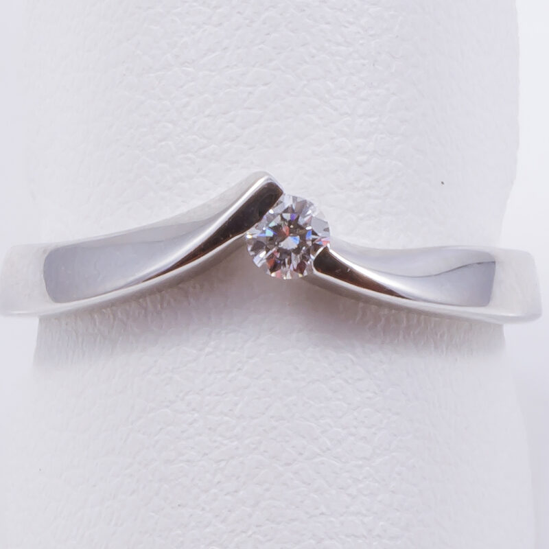 Bague or blanc solitaire (BA12365/11BTT)