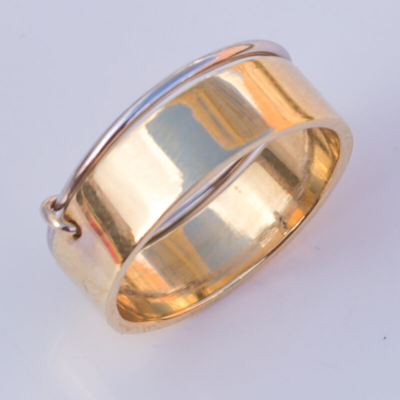 Bague en or jaune et blanc 18 karat (GUY13/2)