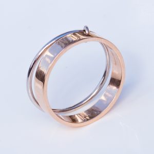 Bague en or rose et blanc 18 karat (GUY13/3)