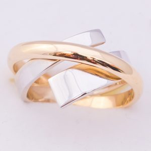 Bague bicolore or blanc et or jaune - GUY15/3