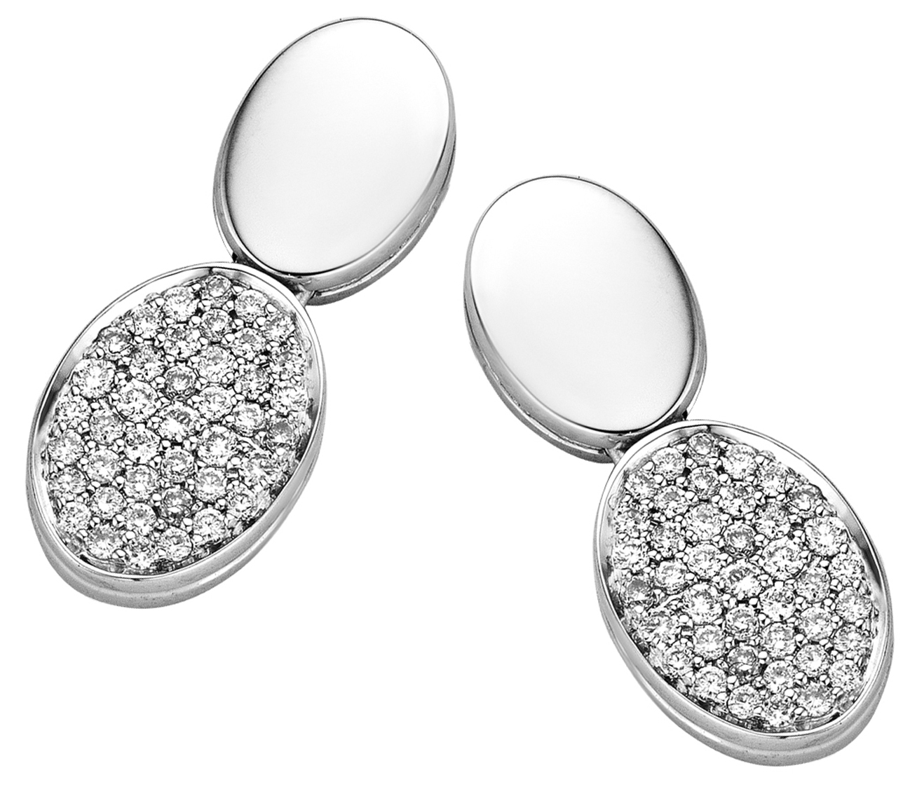 Boucles d'oreilles Moondrops en or blanc (M038E20)