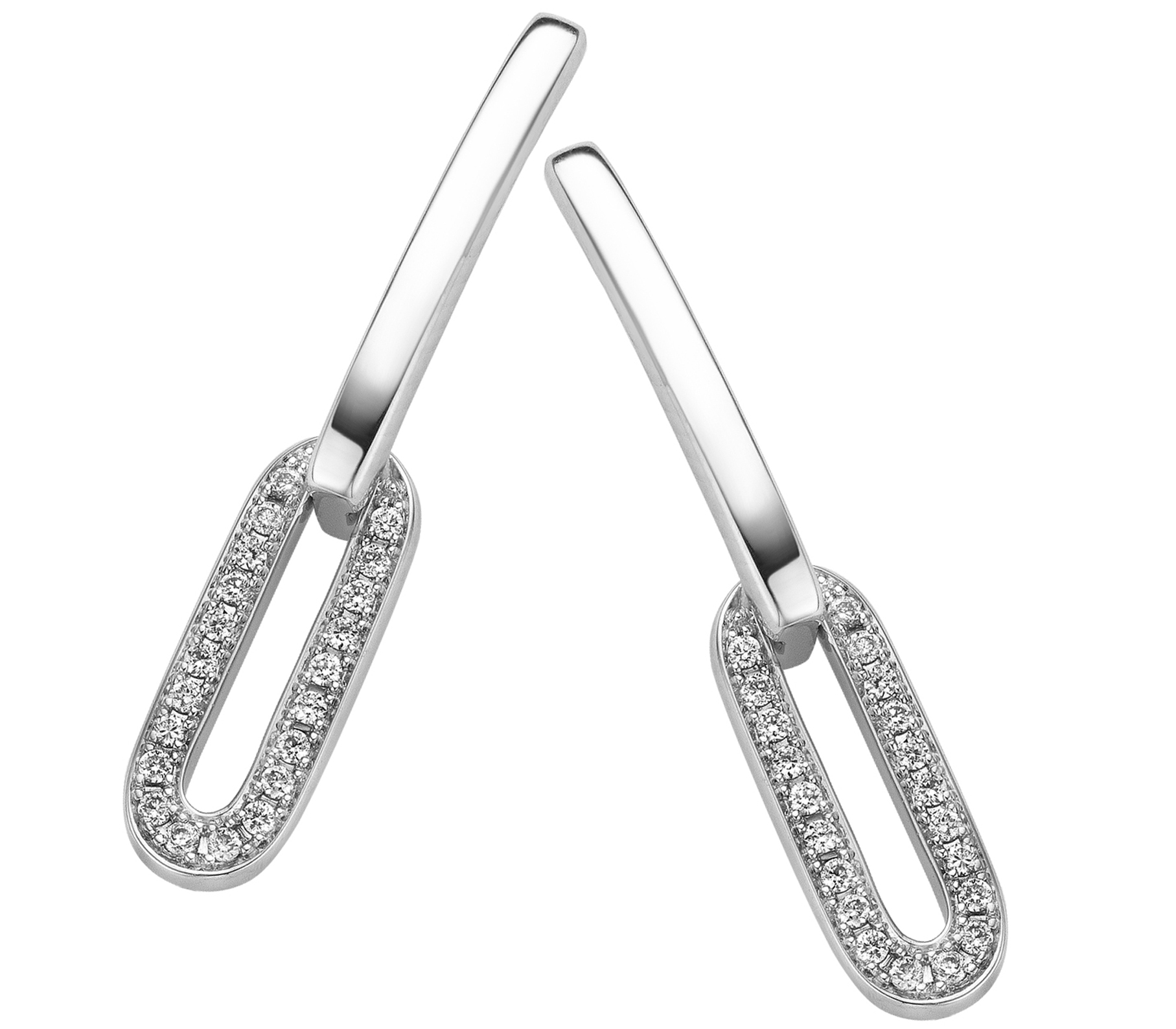 Boucles d’oreilles Roos or blanc (M041E12)