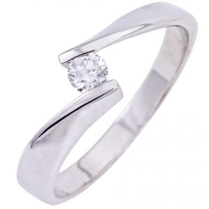 Bagues or blanc solitaire (R11928014T)