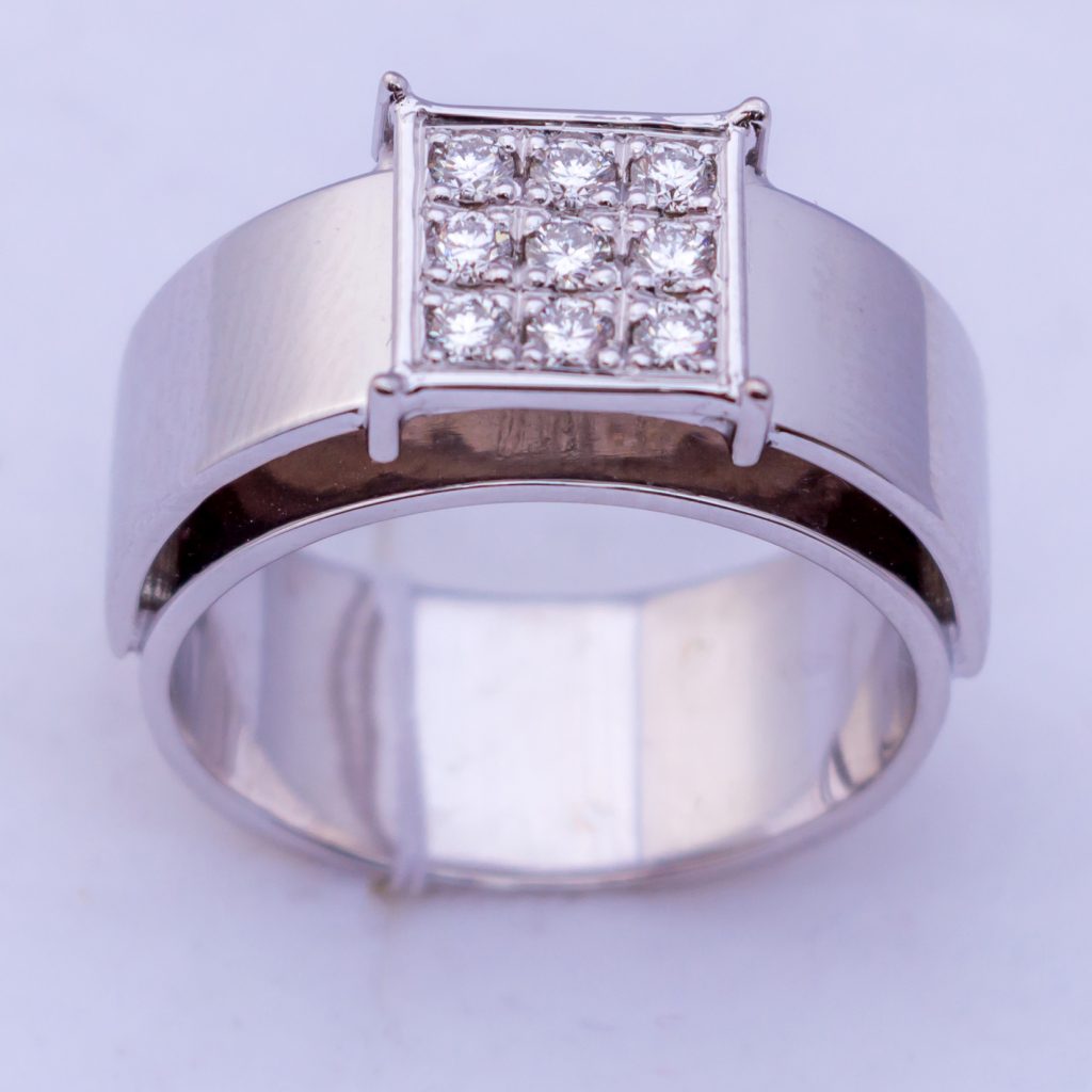 Bague en or blanc 18 karat - GUY16/1