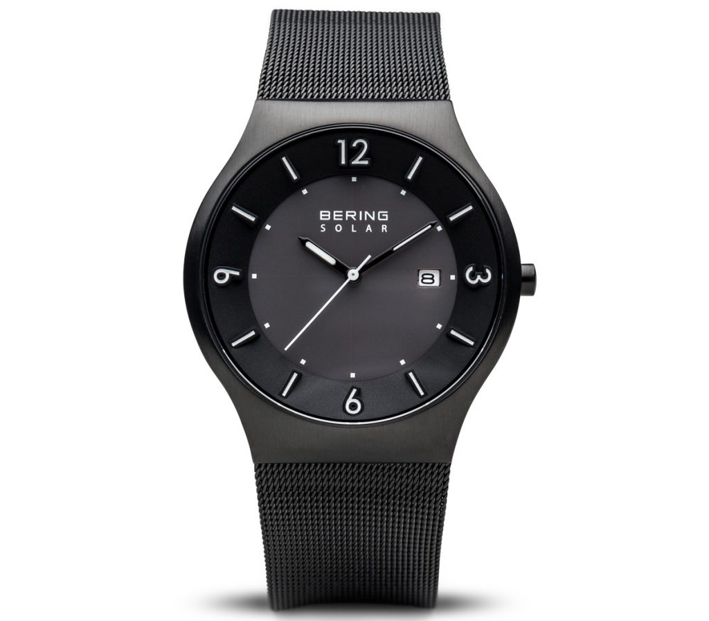 Montre hommes - Bering - Solar - noir brossé - 14440-222