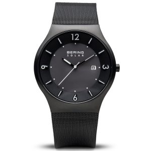 Montre hommes - Bering - Solar - noir brossé - 14440-222