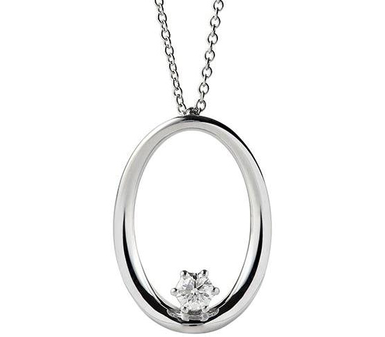 Pendentif Alfieri & St.John - or blanc avec diamants - 027990031508