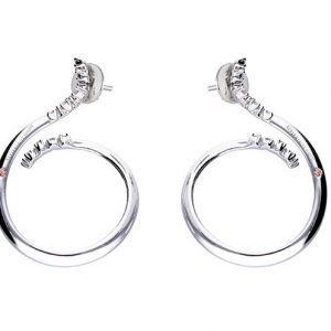 Boucles d'oreilles - Alfieri & St.John - or blanc avec diamants - 027990066989