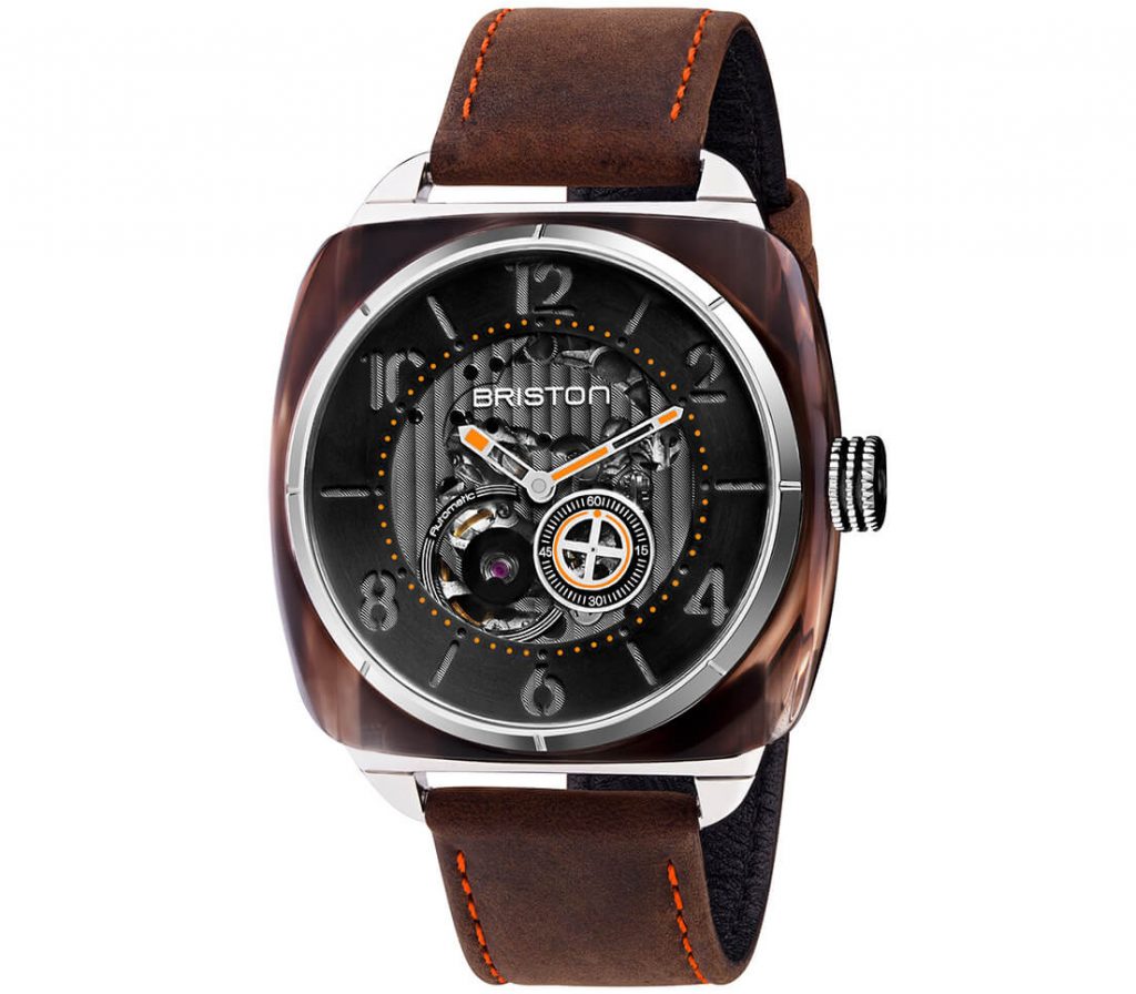 Montre hommes Briston - STREAMLINER SKELETON acétate - 201042.SA.BR.1.C