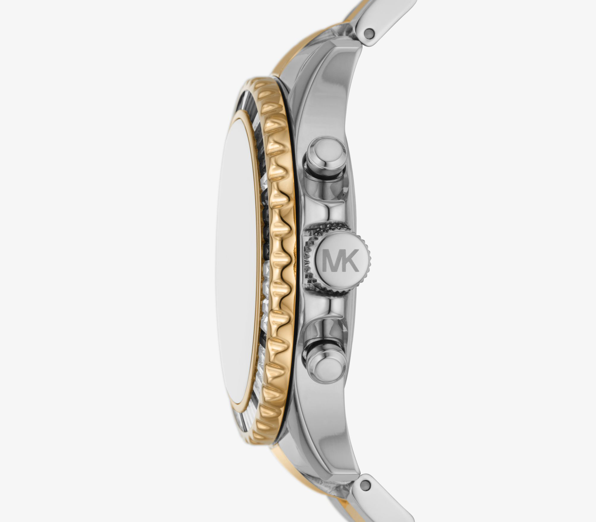 Montre dames Michael Kors - Montre Everest bicolore surdimensionnée à pierres pavées - MK7209