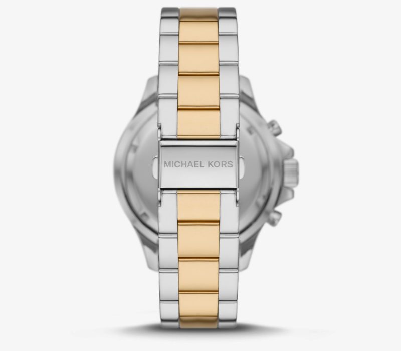 Montre dames Michael Kors - Montre Everest bicolore surdimensionnée à pierres pavées - MK7209