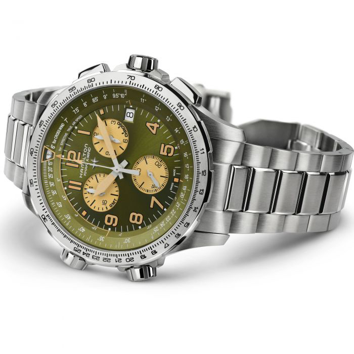 Montre hommes Hamilton - KHAKI AVIATION X-WIND GMT CHRONO QUARTZ | H77932160