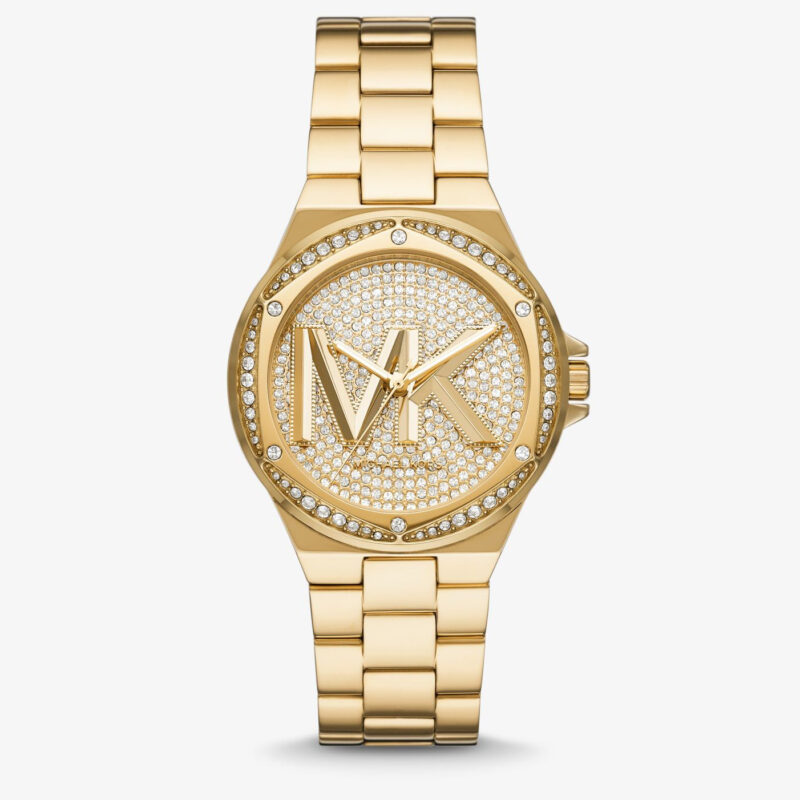 Montre dames Michael Kors - Lennox - dorée à pierres pavées et logo - MK7229