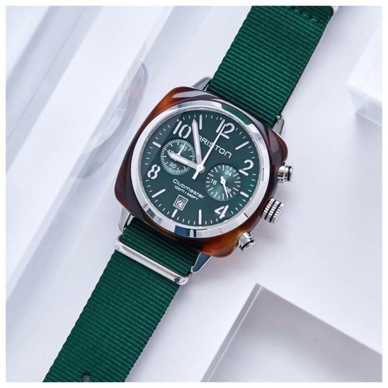 Montre hommes Briston - Clubmaster Sport Acétate - Vert anglais - 15140.SA.T.10.NBG