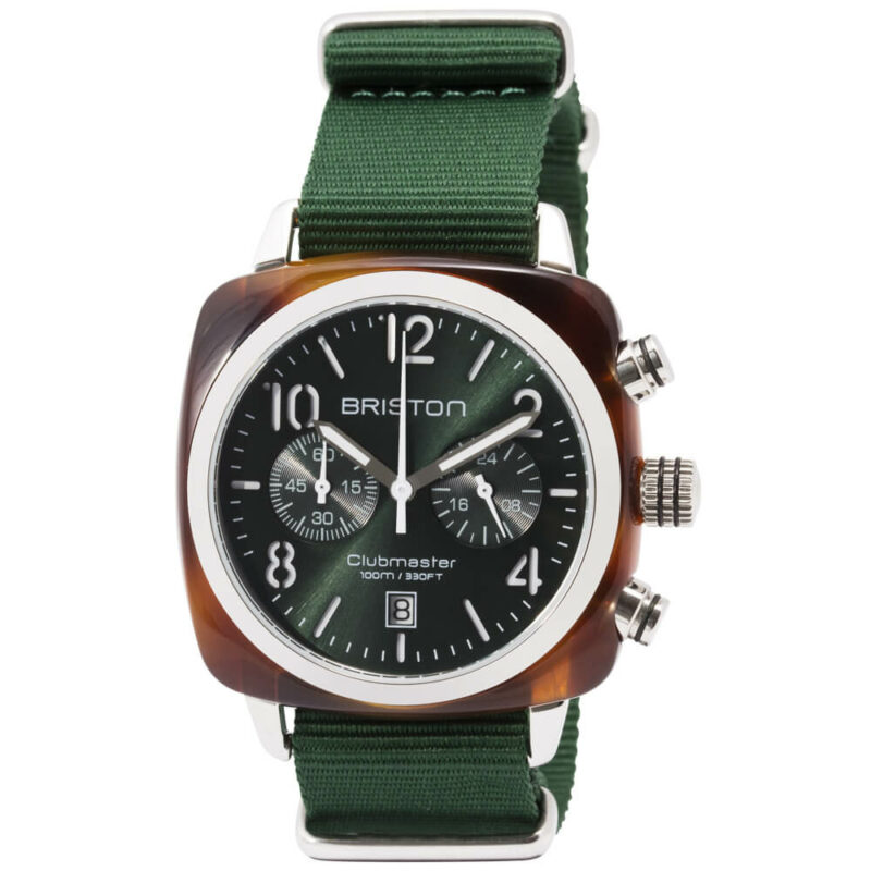 Montre hommes Briston - Clubmaster Sport Acétate - Vert anglais - 15140.SA.T.10.NBG