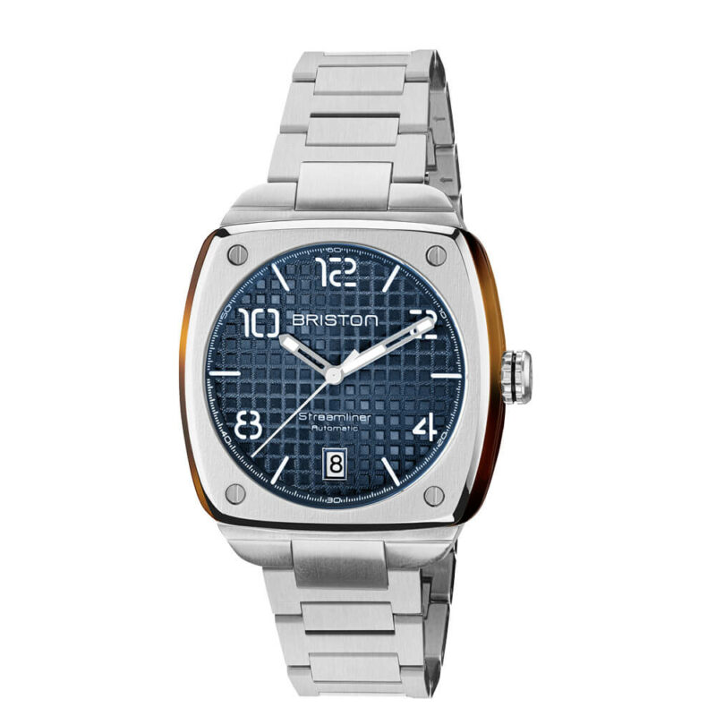 Montre hommes Briston - Streamliner Urban auto acier et acétate - Bleu - Bracelet acier - 23640.S.T.15