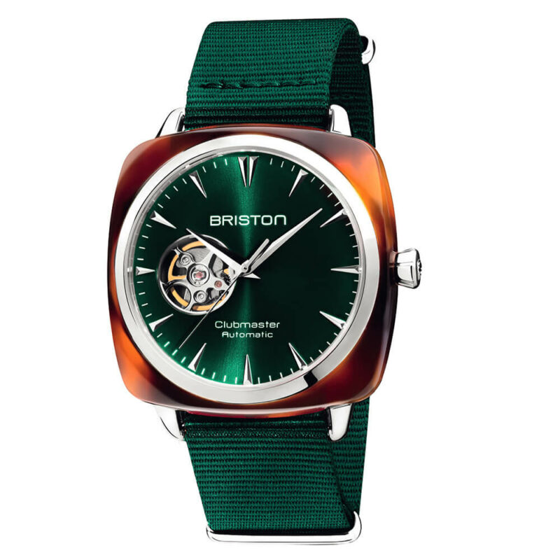 Montre hommes Briston - Clubmaster Sport Acétate - Vert anglais - 19740.SA.TI.10.NBG