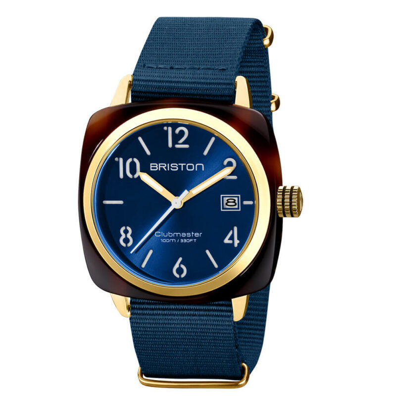 Montre dames Briston - Clubmaster Classic Acétate Gold - Bleu nuit - 20240.PYA.T.33.NMB