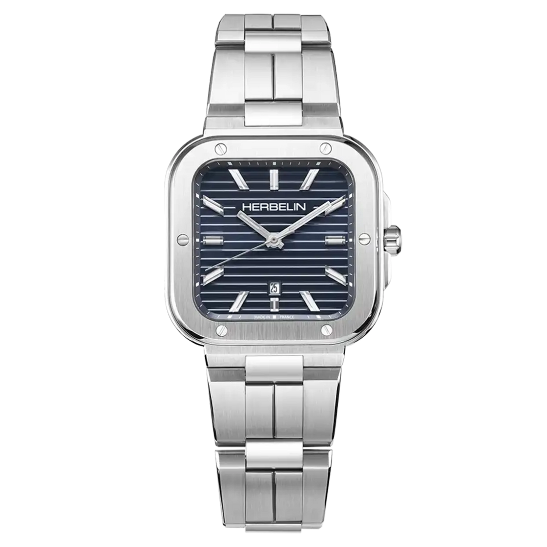 Montre hommes - Herbelin - CAP CAMARAT - Square Quartz - Bleu & Acier - 14546B15