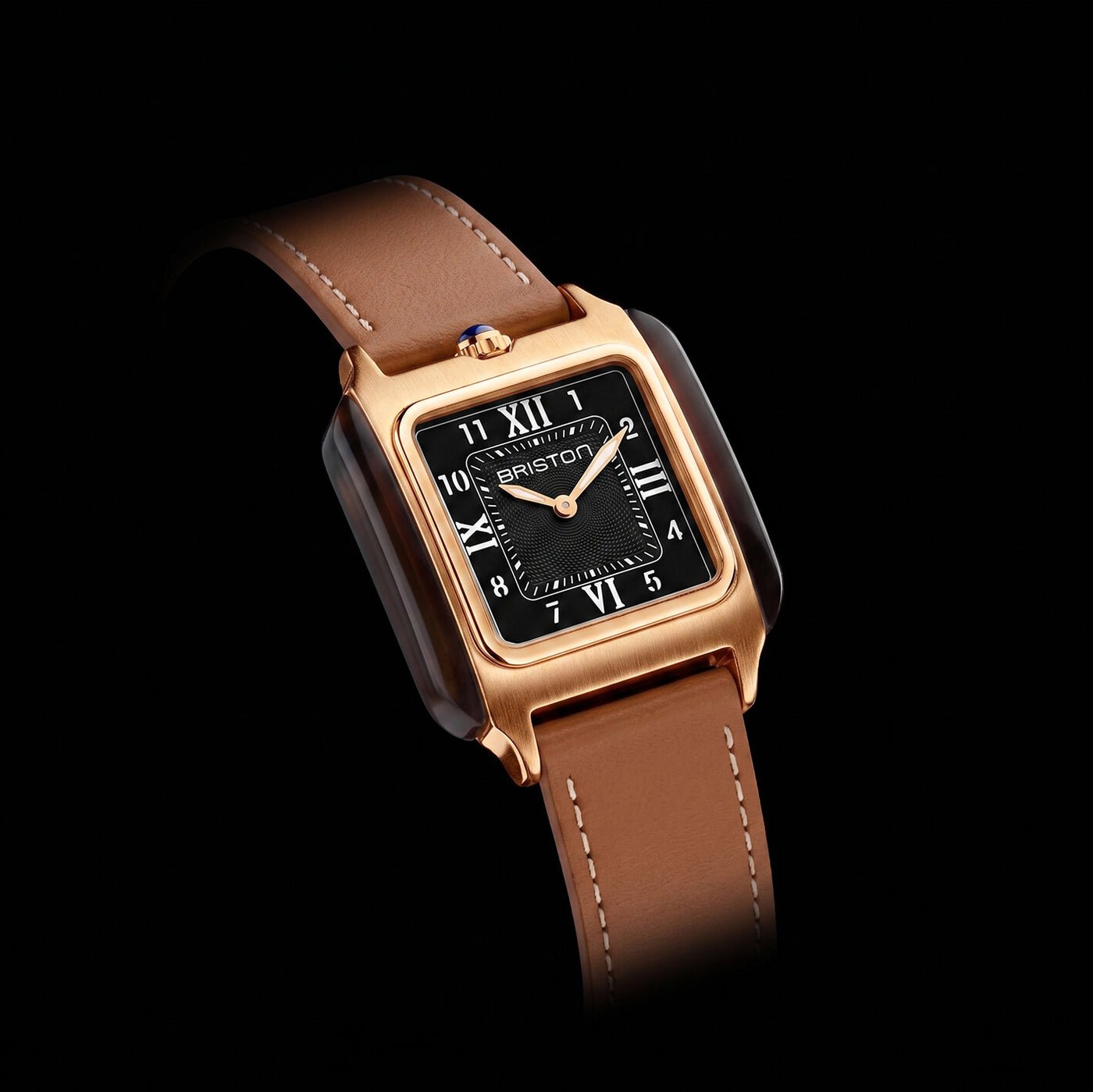 Montre Briston - Streamliner Kennedy Spring - Medium - Full Rose Gold - Noir - SKU: 262030.FPRA.T.1.LBR