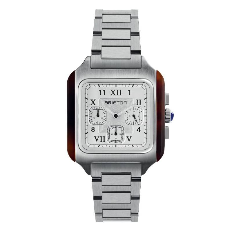 Montre hommes Briston - Streamliner Kennedy - Chrono - Acier - Blanc 261838.SA.T.2.SB